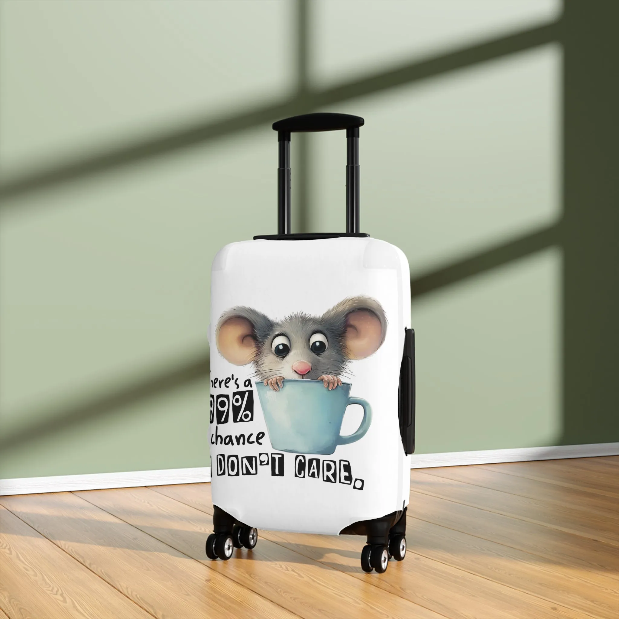 Luggage Cover, Mouse, There's a 99% chance I don't care, awd-4009