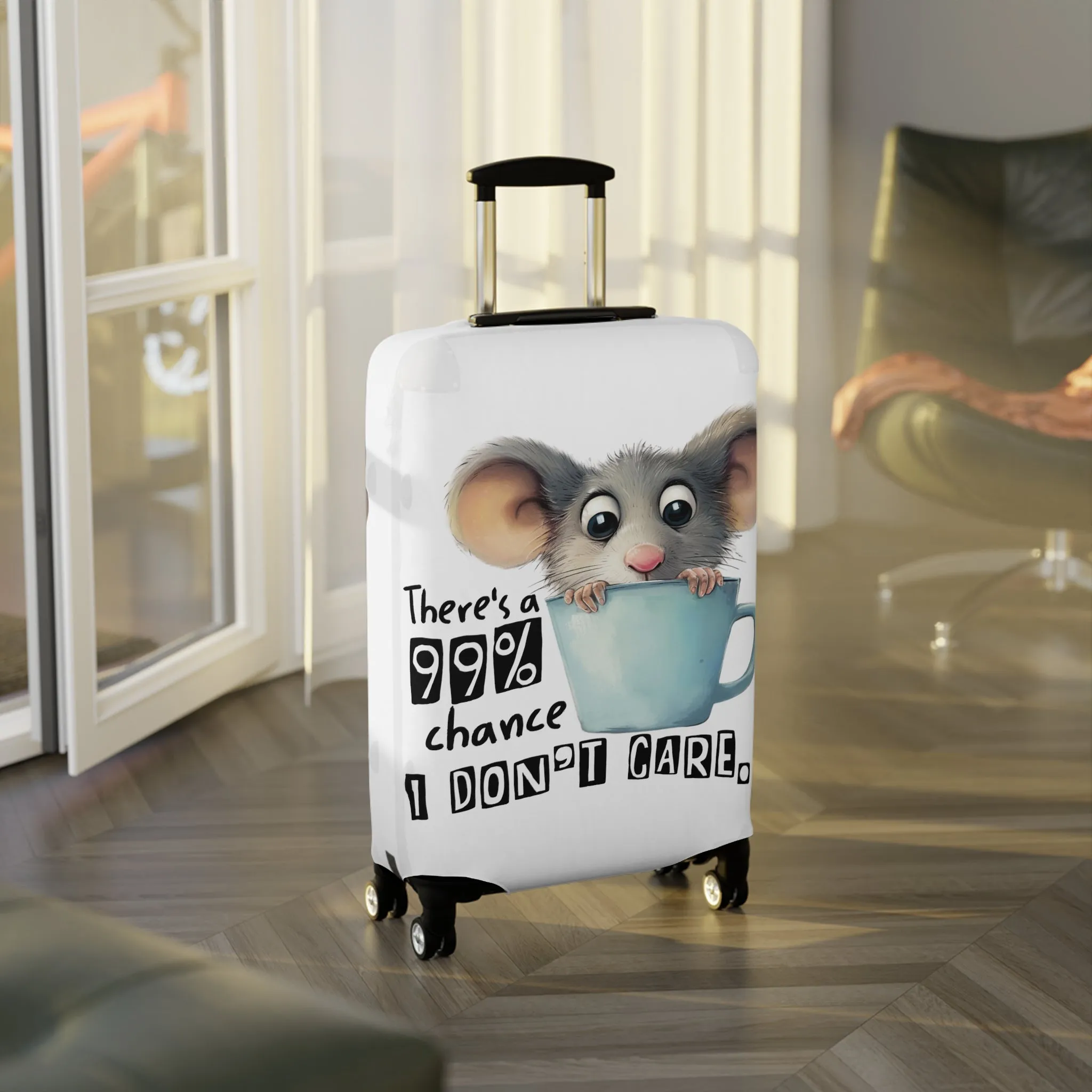 Luggage Cover, Mouse, There's a 99% chance I don't care, awd-4009