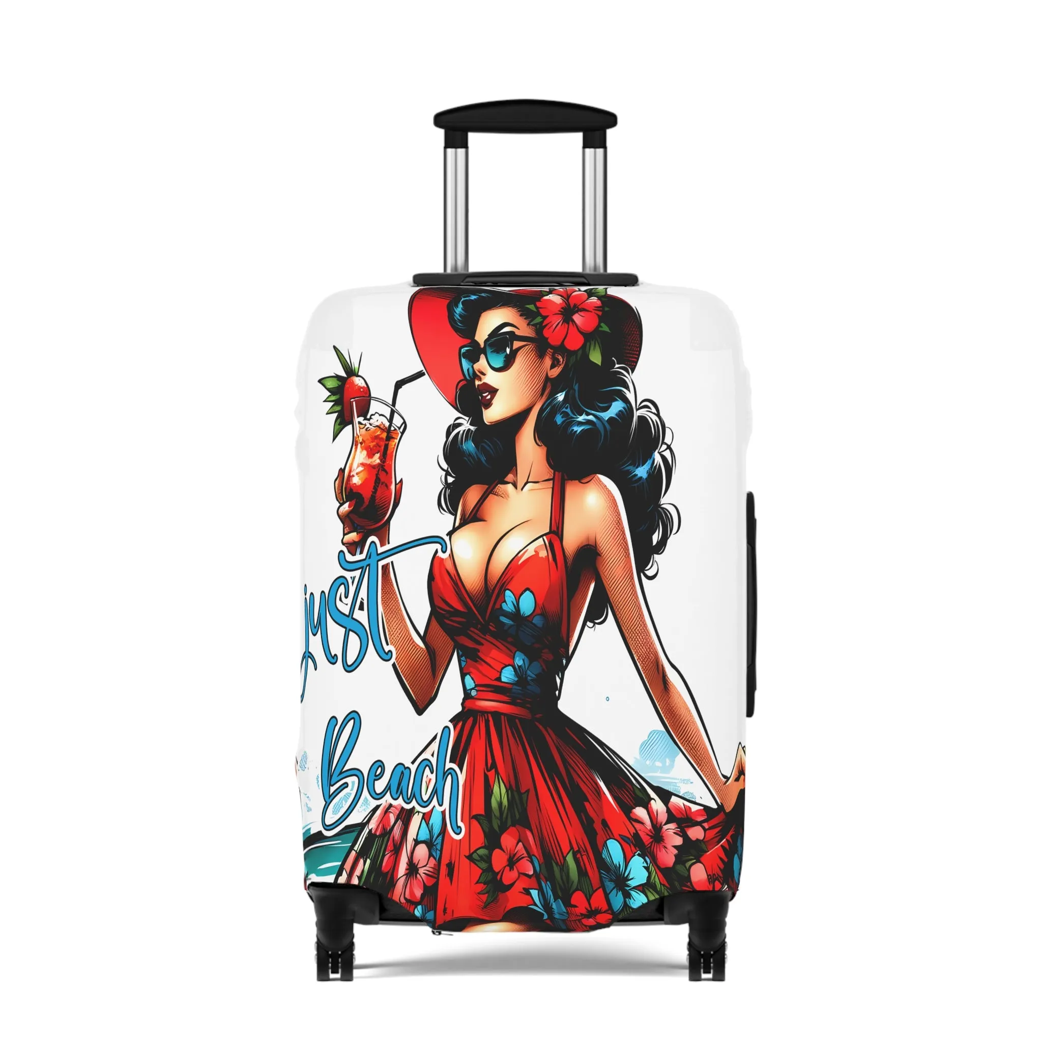 Luggage Cover, Retro Girl, Just Beach, awd-3007