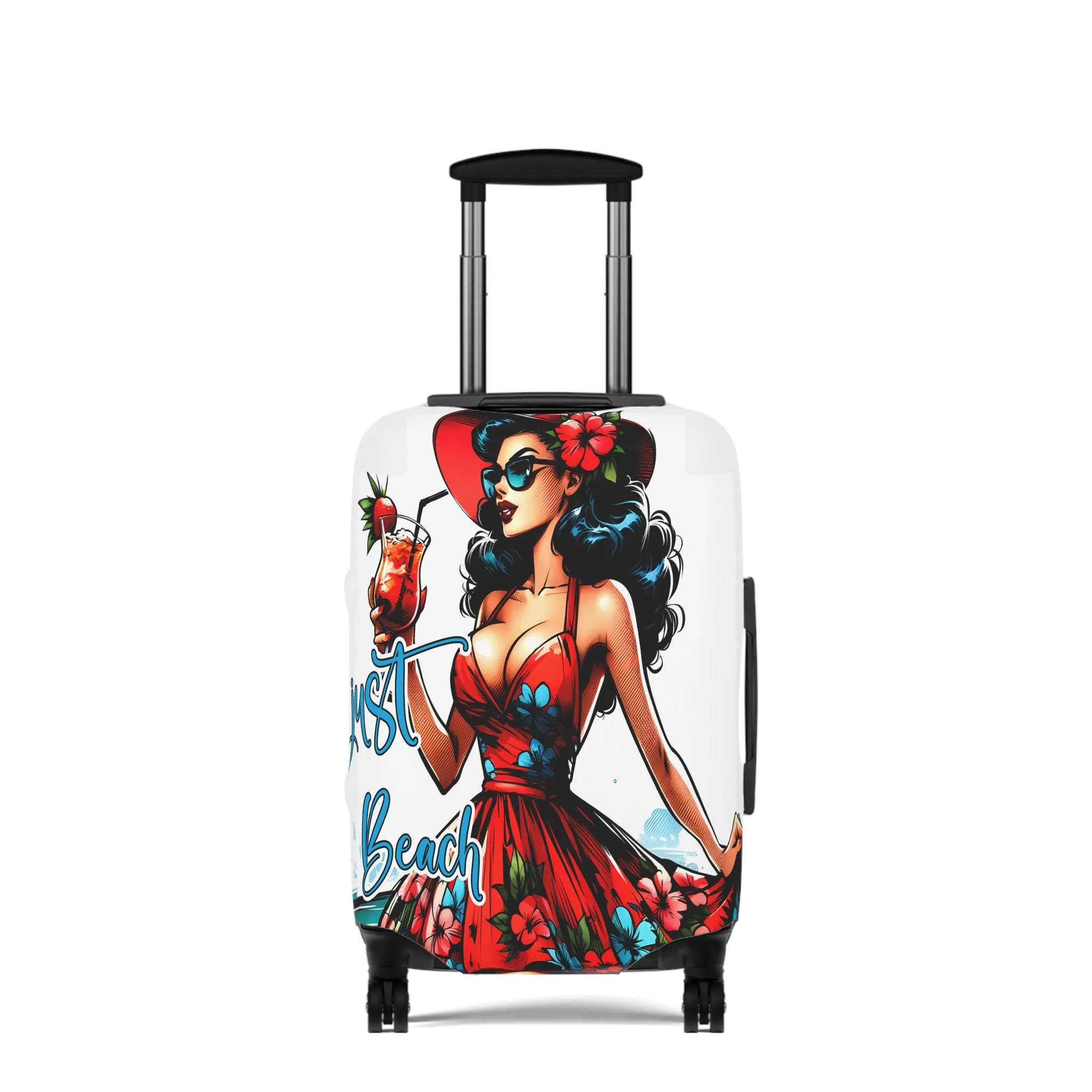 Luggage Cover, Retro Girl, Just Beach, awd-3007