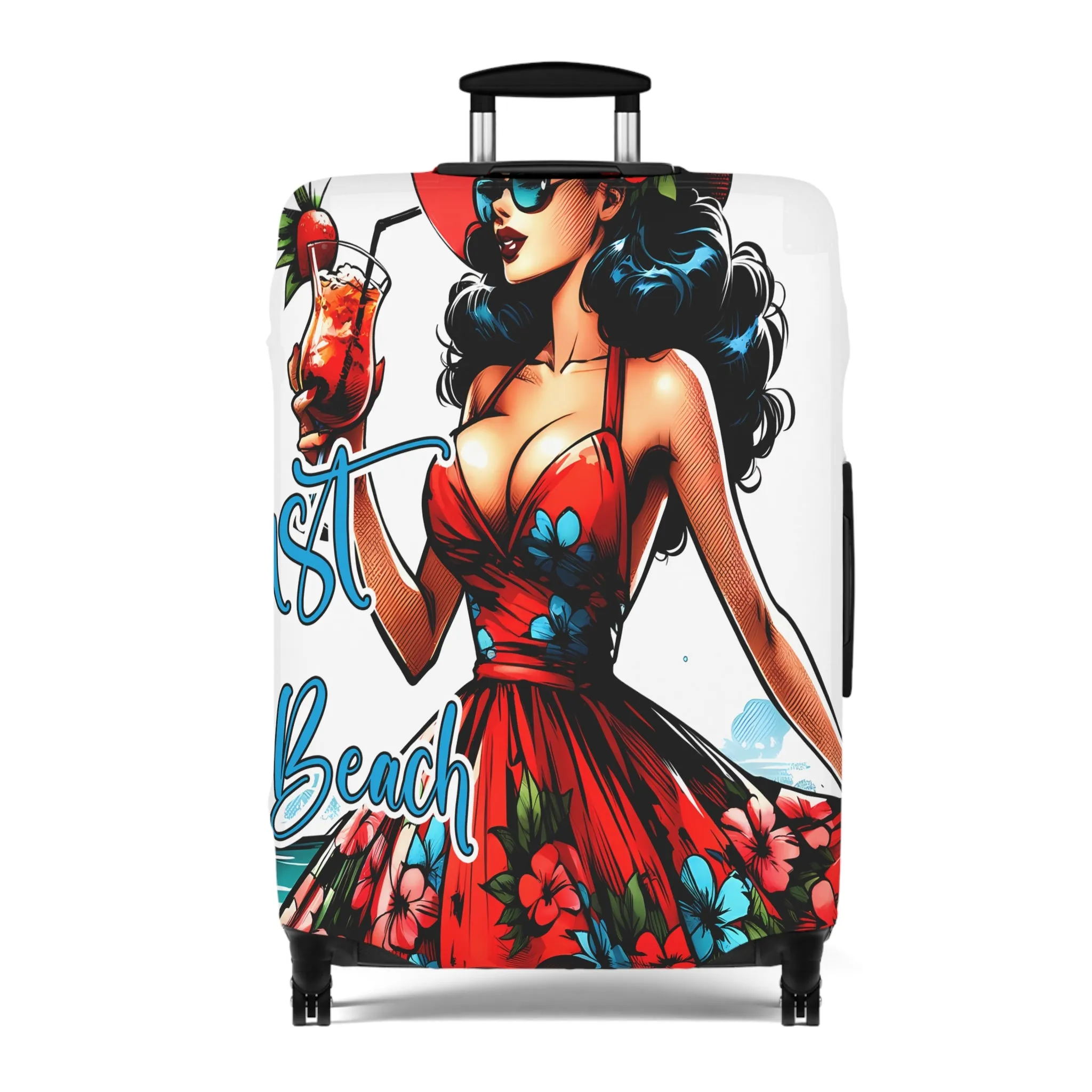 Luggage Cover, Retro Girl, Just Beach, awd-3007