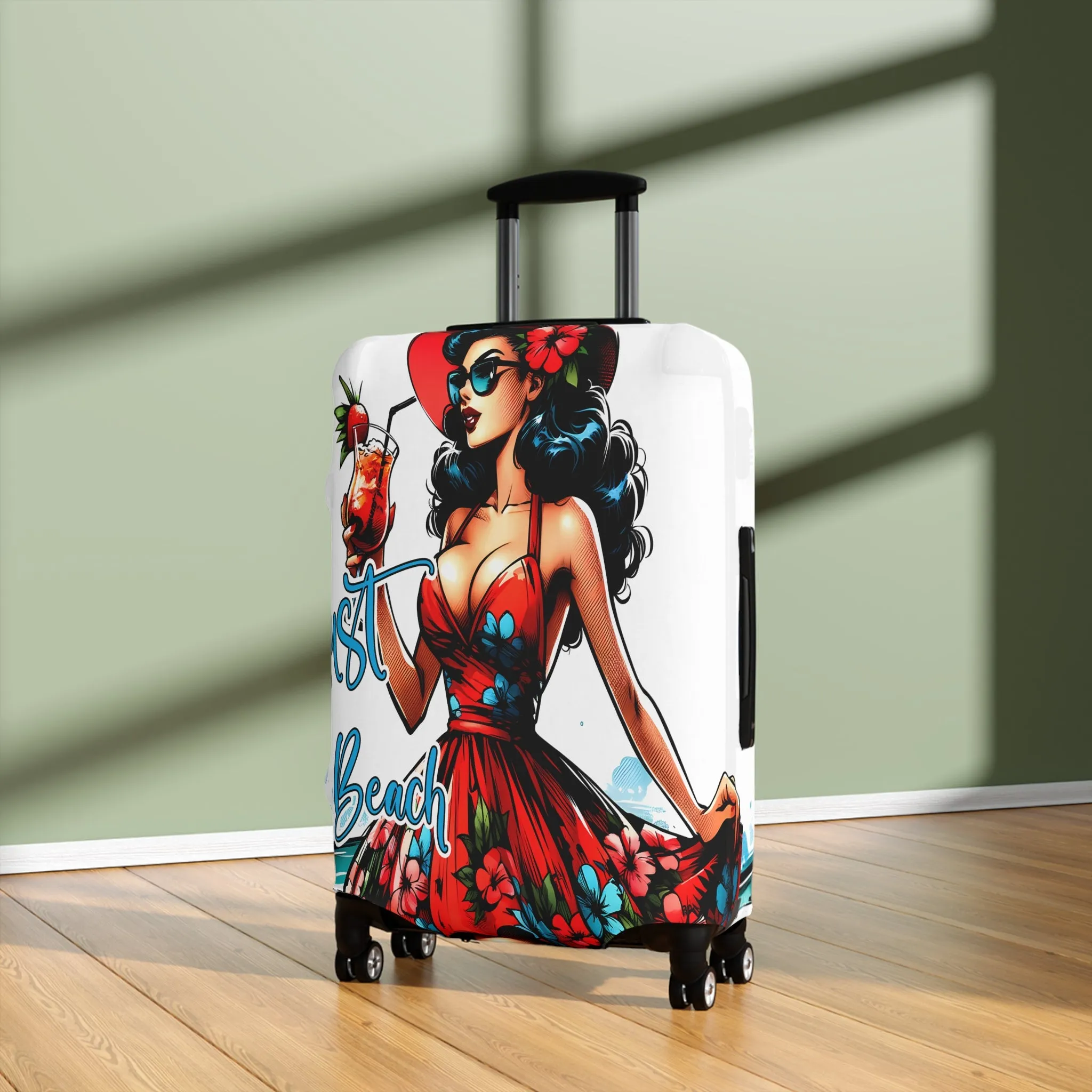 Luggage Cover, Retro Girl, Just Beach, awd-3007