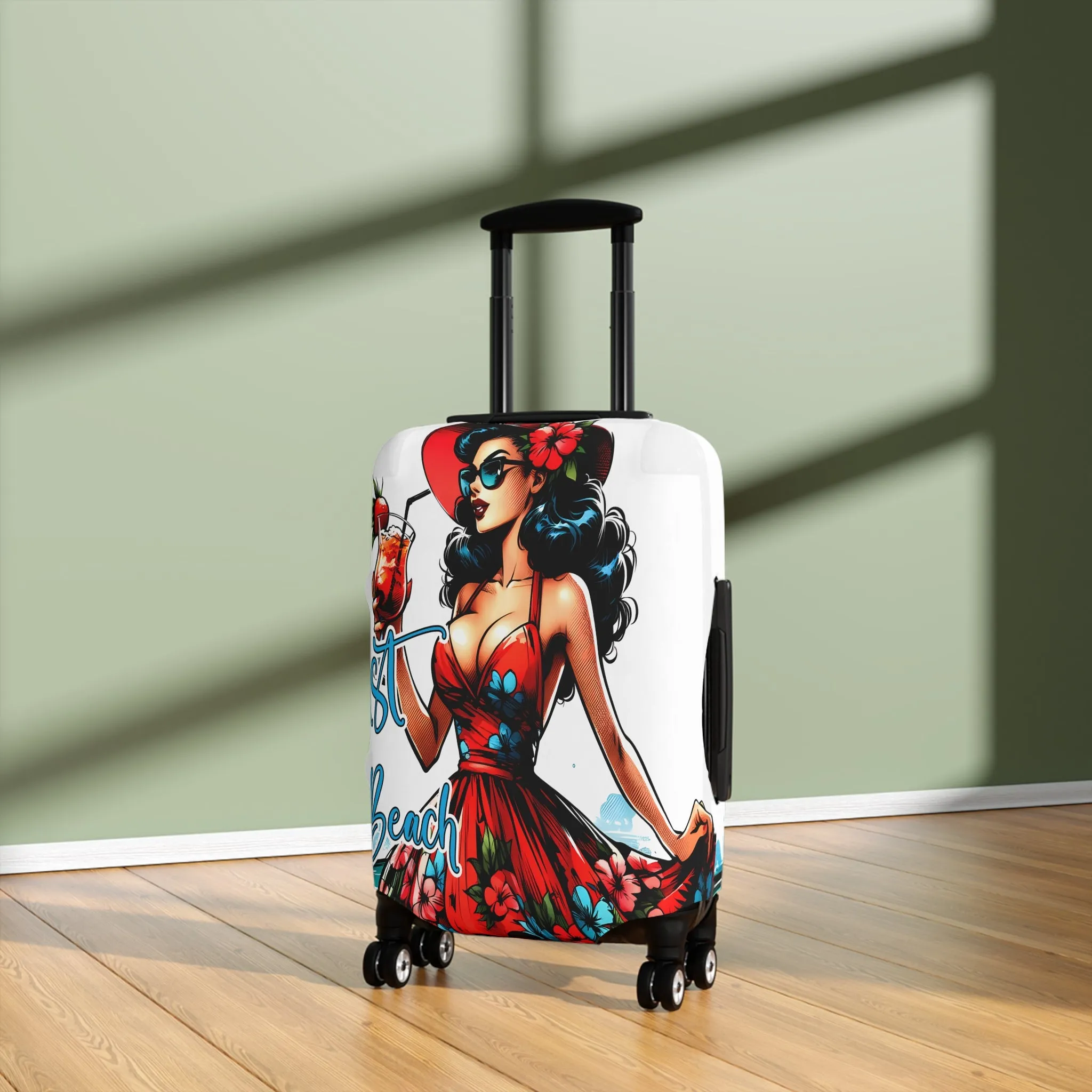 Luggage Cover, Retro Girl, Just Beach, awd-3007