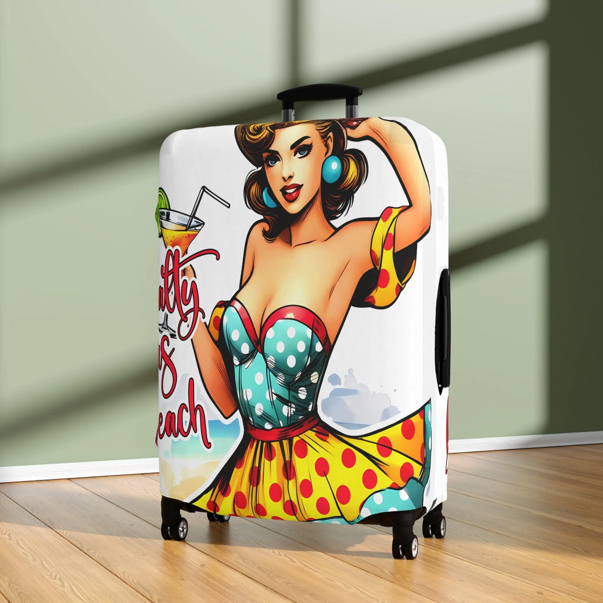 Luggage Cover, Retro Girl, Salty as Beach, awd-3001