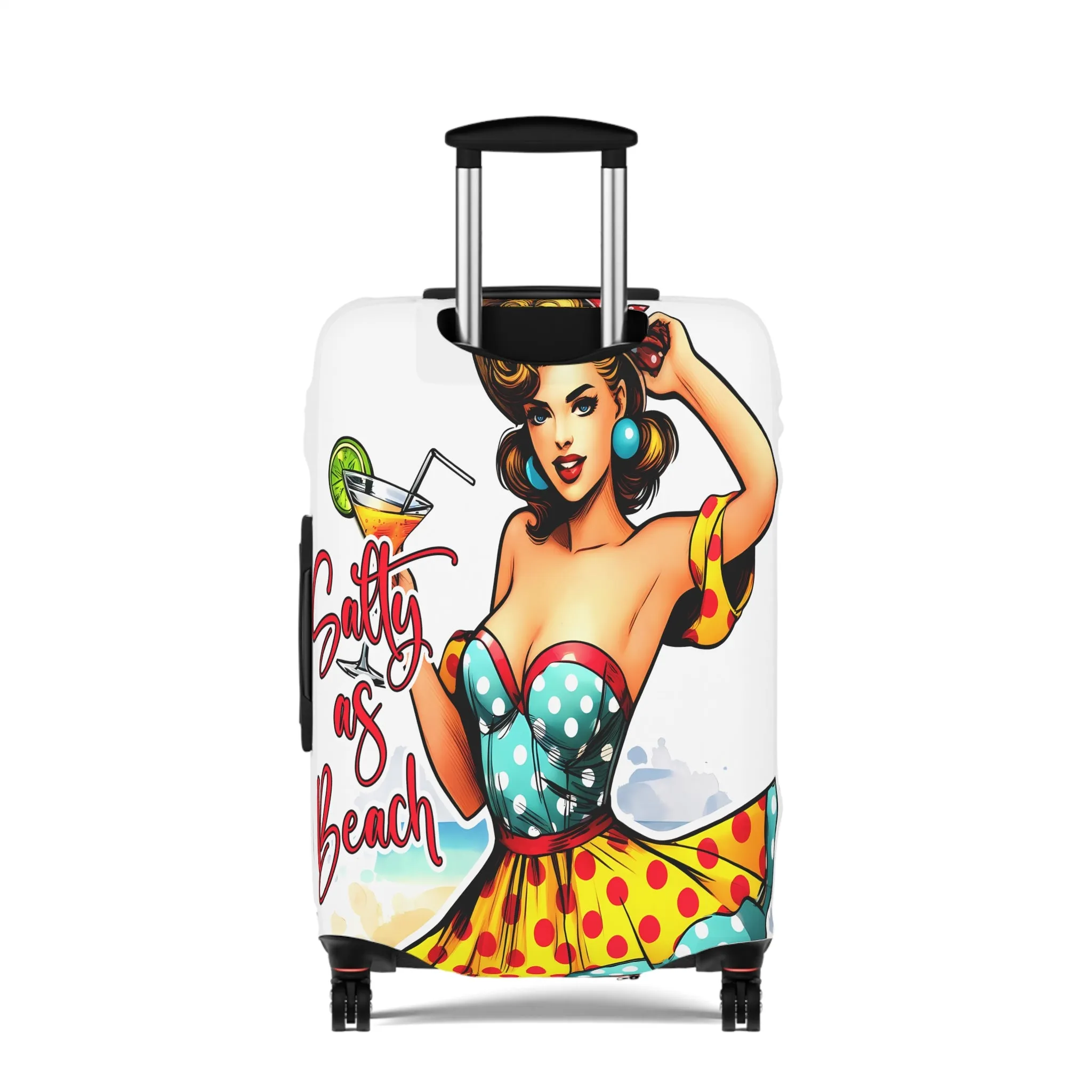 Luggage Cover, Retro Girl, Salty as Beach, awd-3001