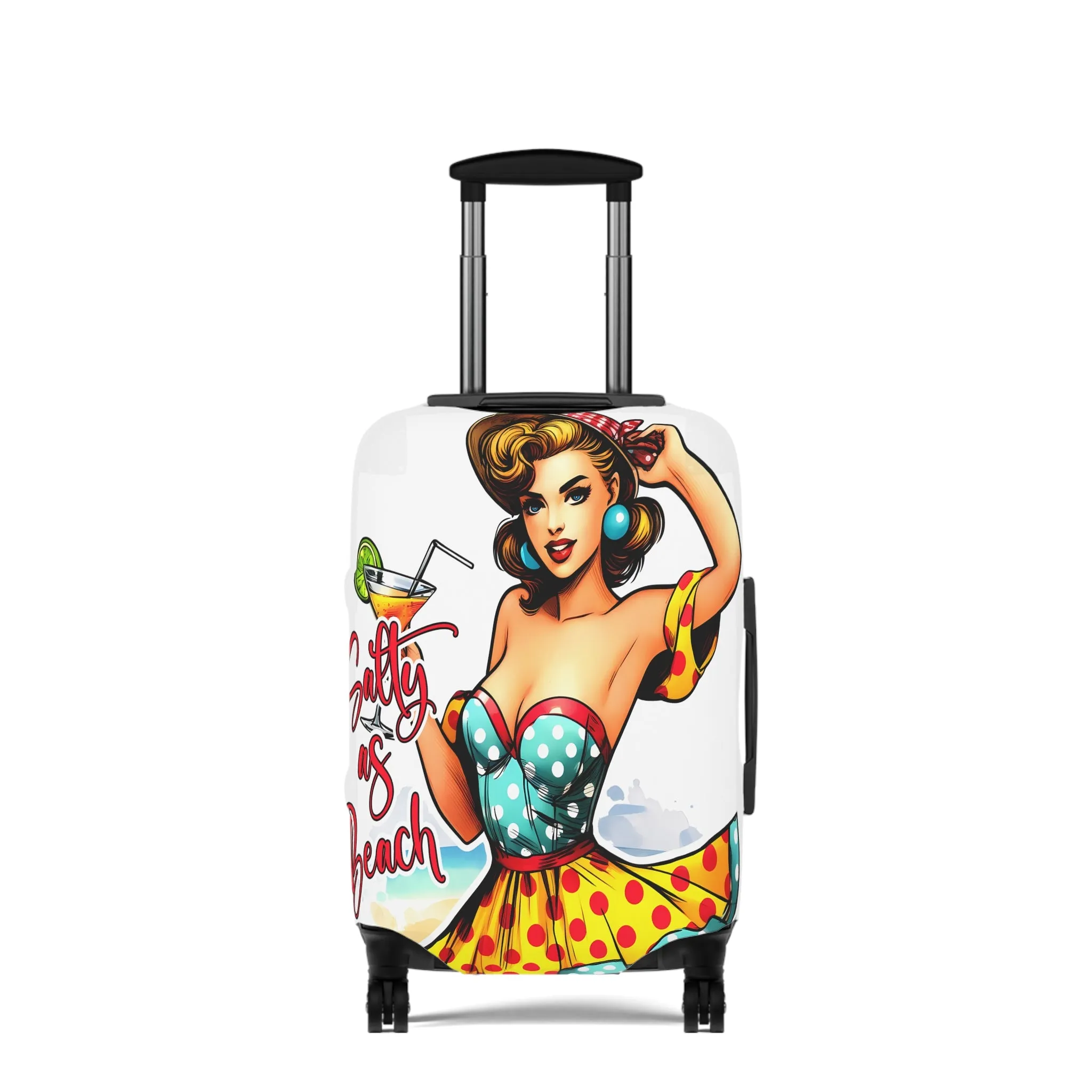 Luggage Cover, Retro Girl, Salty as Beach, awd-3001