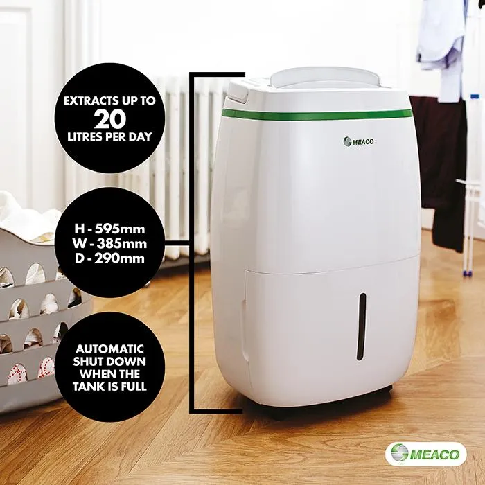 Meaco 20L Platinum Quiet Low Energy Dehumidifier and Air Purifier