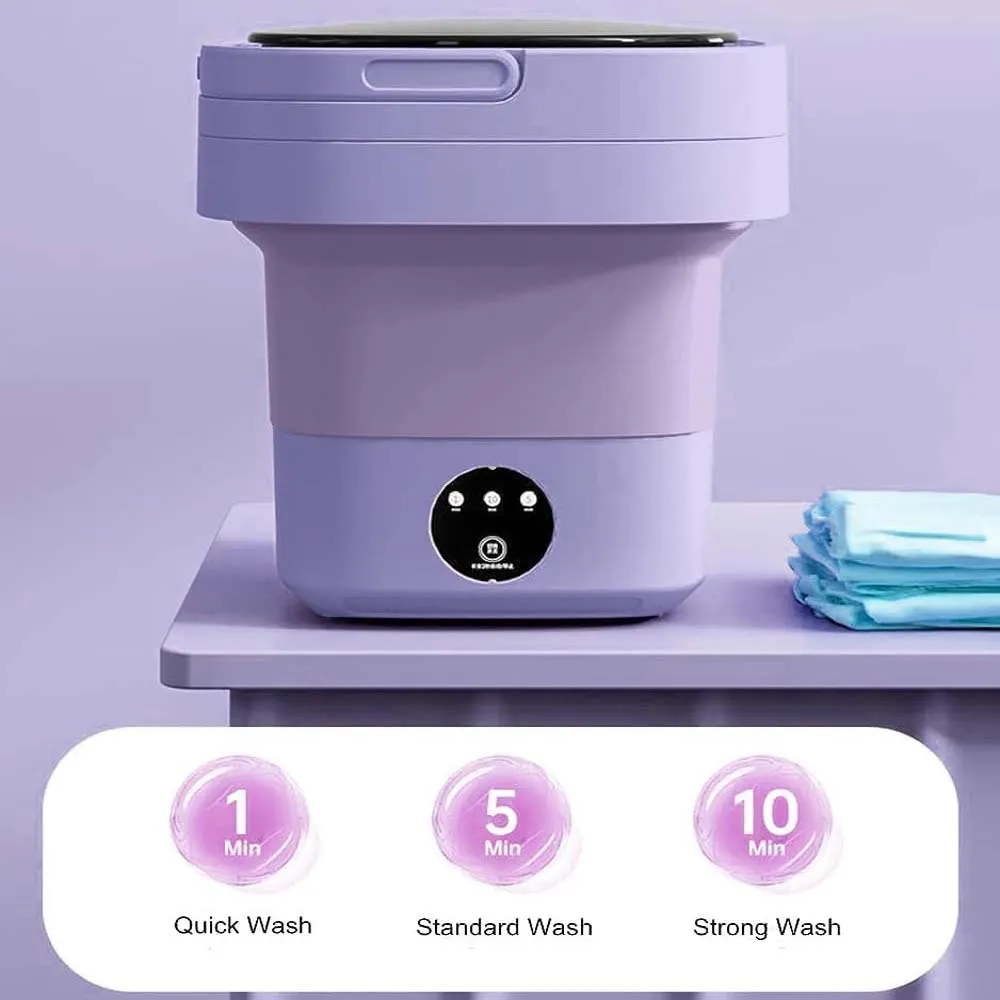 Mini 8L Foldable Portable Washer for Underwear, Baby, Travel