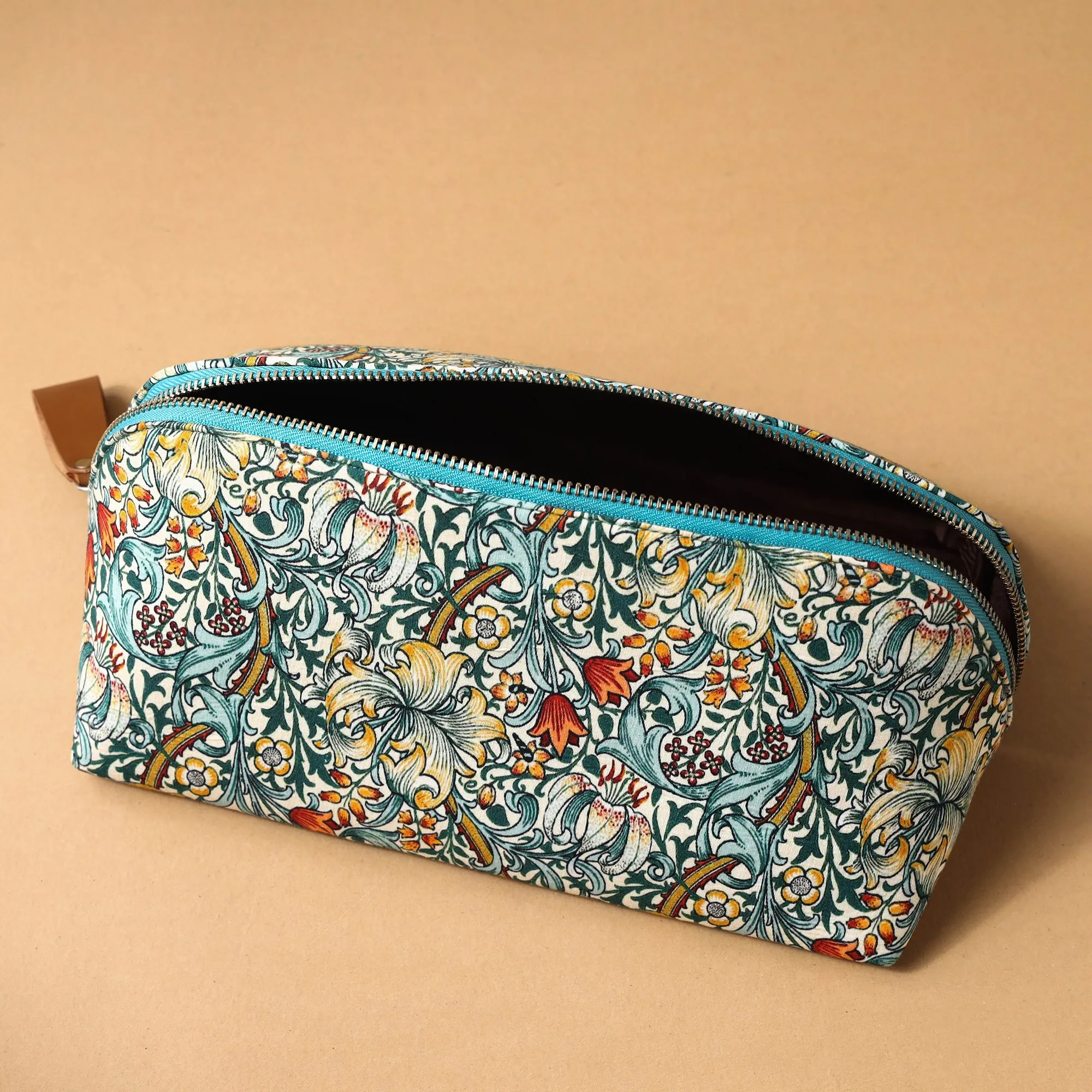 Multicolor - Floral Printed Handcrafted Multipurpose Toiletry Pouch