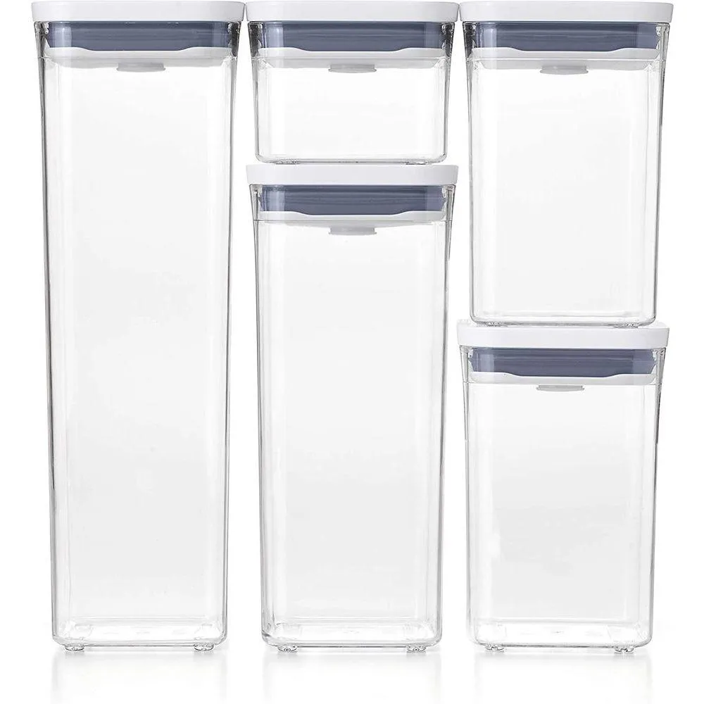 OXO Pop 2.0 5 Piece Square Pantry Container Set