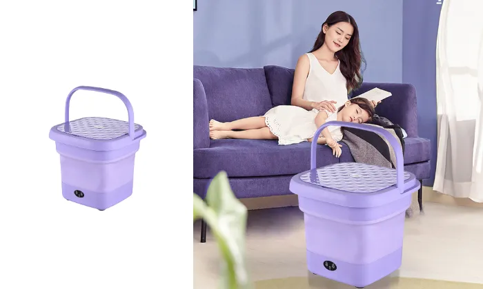 Portable Folding Washing Machine for Clothes Socks Underwear