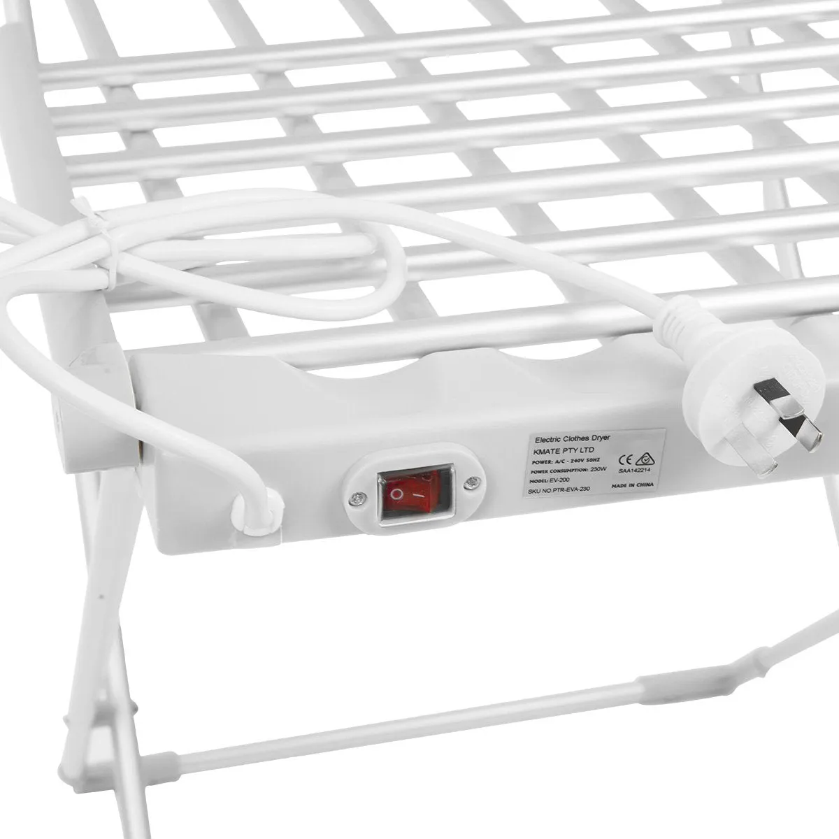 Portable Heated Towel Airer with Winged Design, 230W