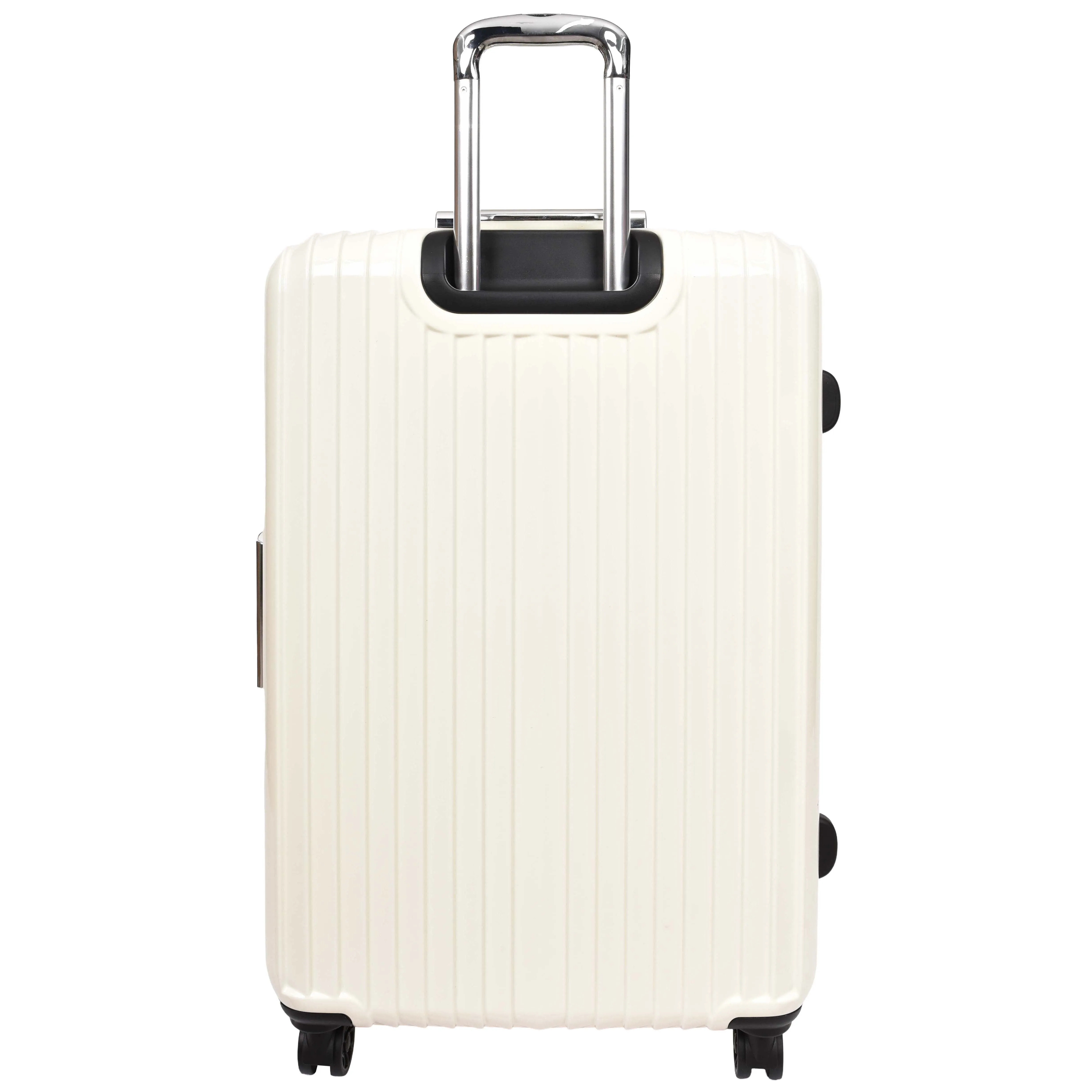 Premium Luggage Metal Frame Hard Side Spinner 8 Wheels TSA Latch PC Shell Suitcases Elite Beige