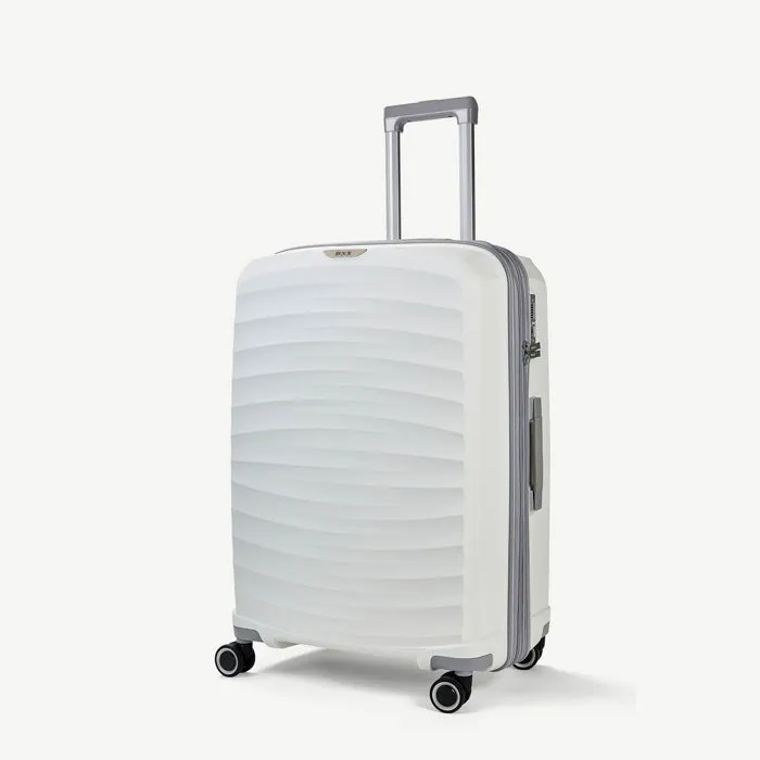 Rock Sunwave Expandable Spinner Medium Suitcase 66cm - White