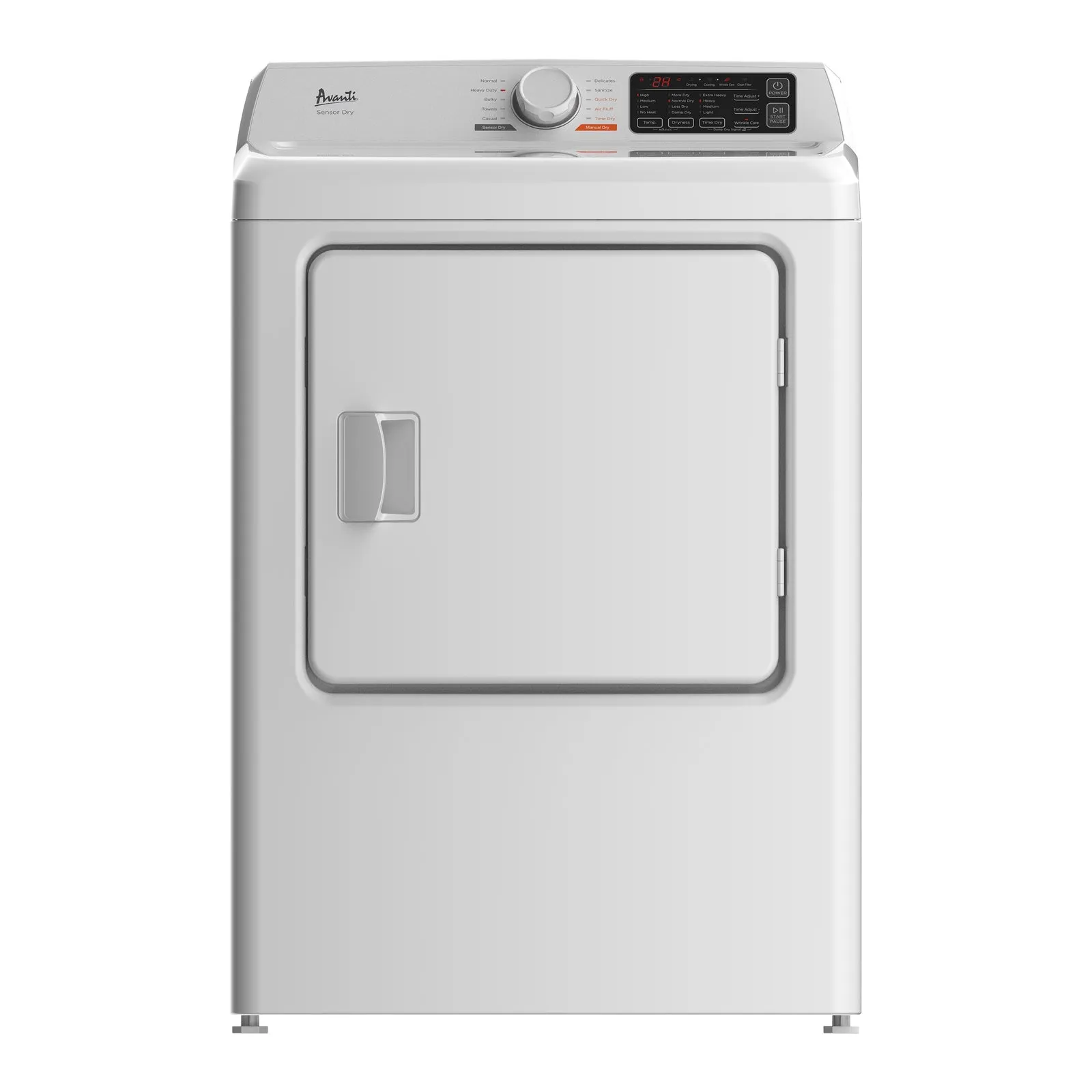 SED67D0W Avanti Front Load Electric Clothes Dryer, 6.7 cu. ft. Capacity - White / 6.7 cu. ft.