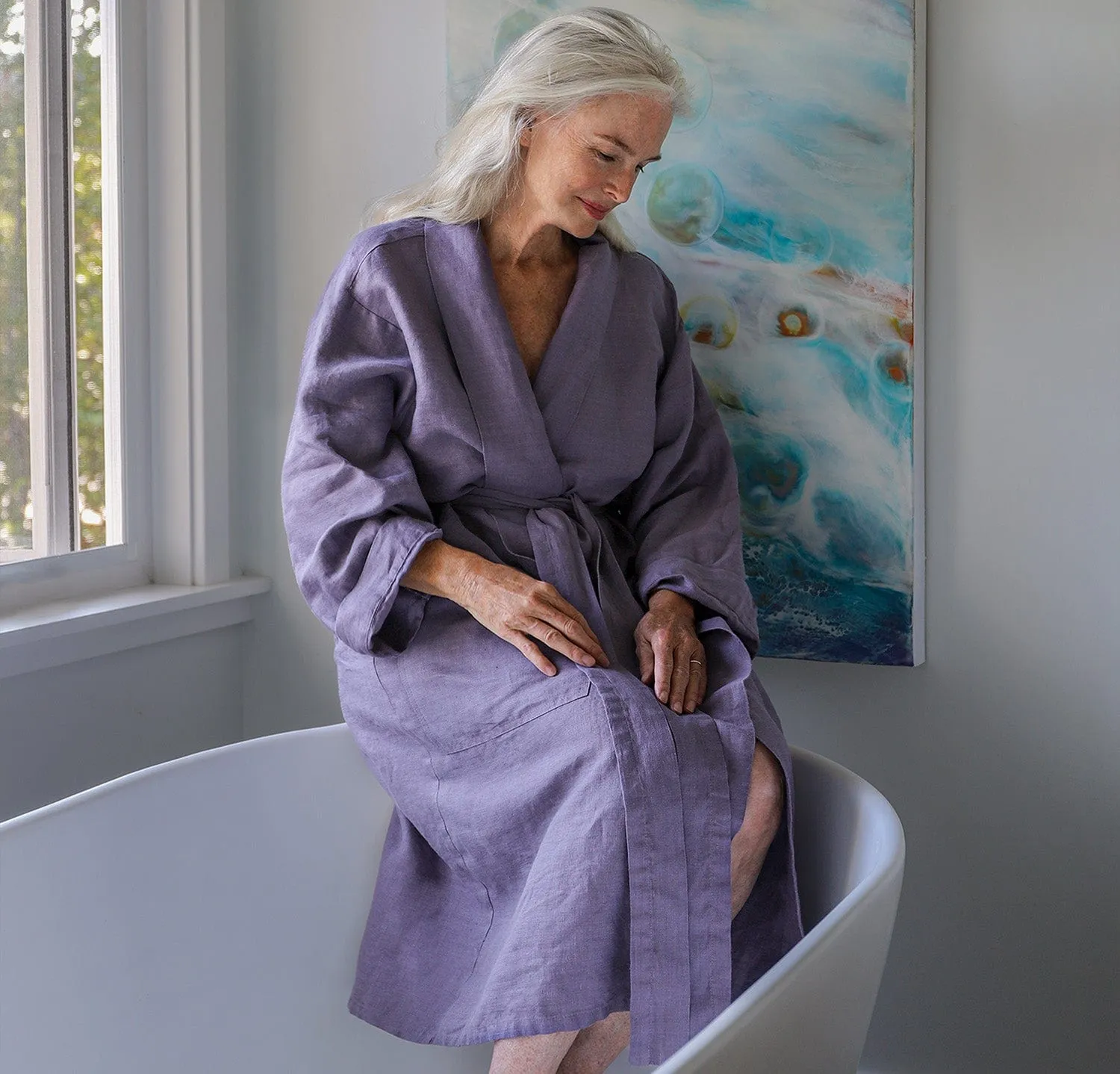 St. Barts Linen Robe (Ready to Ship)