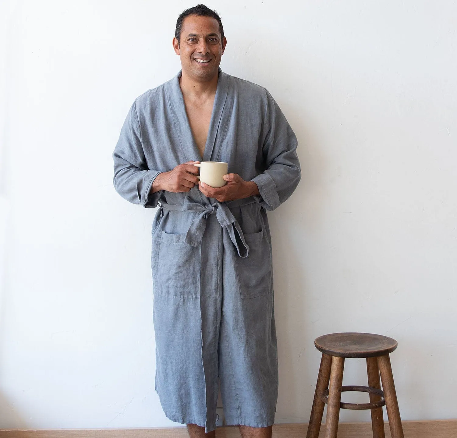 St. Barts Linen Robe (Ready to Ship)