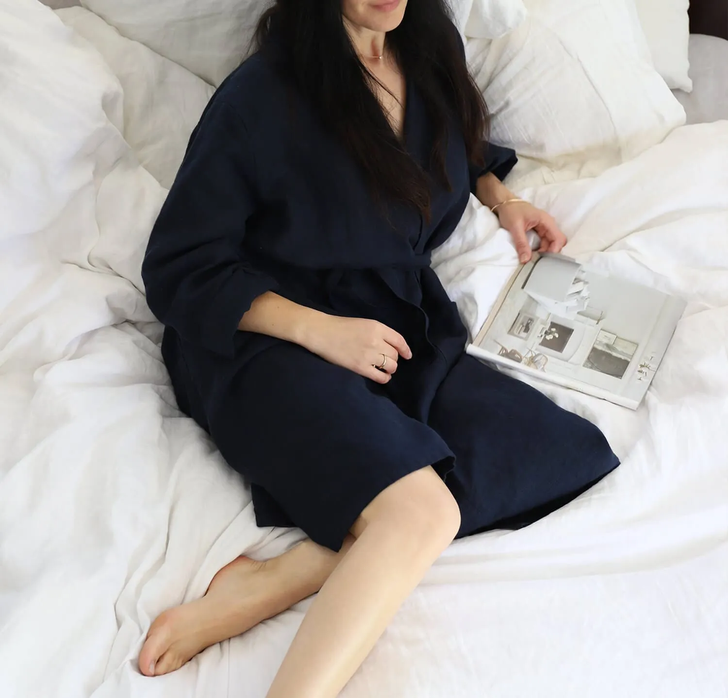 St. Barts Linen Robe (Ready to Ship)