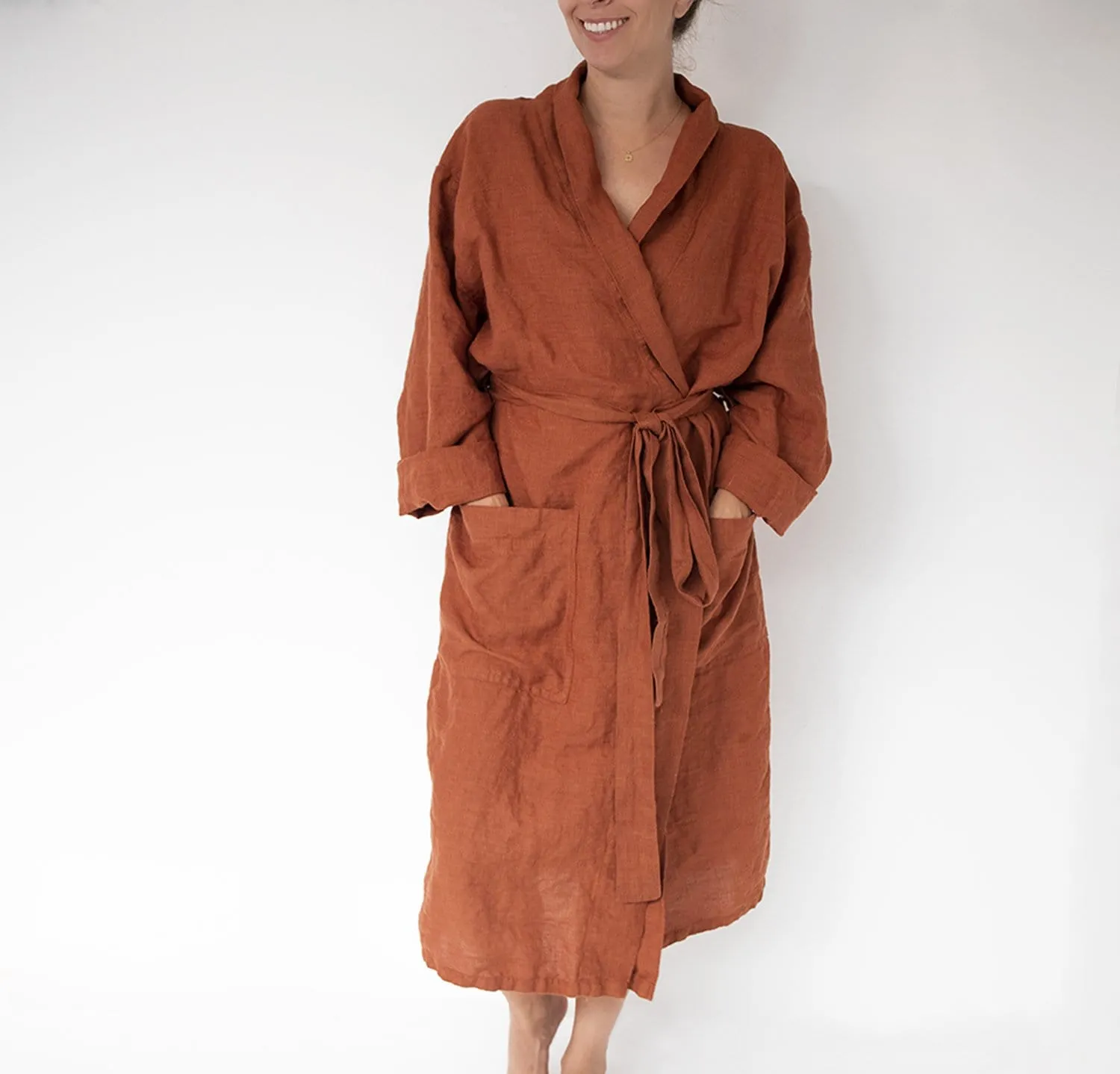 St. Barts Linen Robe (Ready to Ship)