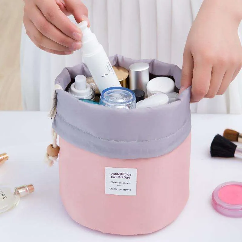 Stockholm Drawstring Barrel Cosmetic Organizer