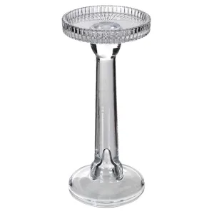 Tall Glass Candle Holder for Pillar or Dinner Candle