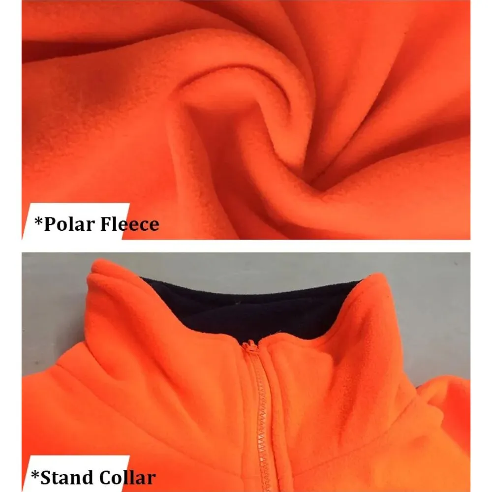 Unisex High Visibility Fleece Jacket: With reflective strips, great for outdoor work