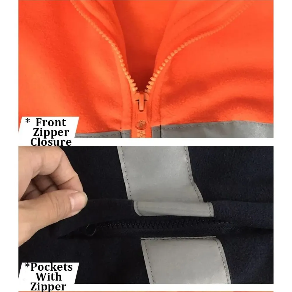 Unisex High Visibility Fleece Jacket: With reflective strips, great for outdoor work