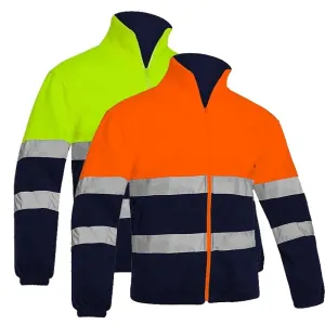 Unisex High Visibility Fleece Jacket: With reflective strips, great for outdoor work