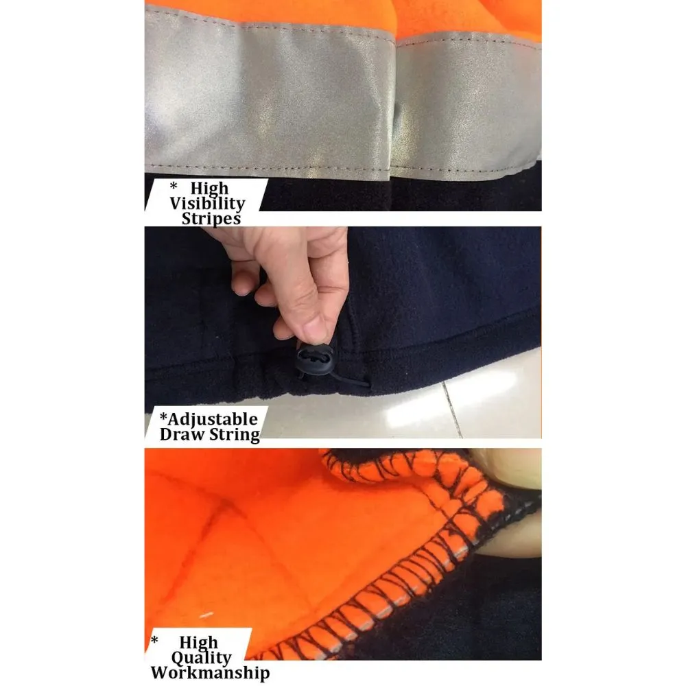 Unisex High Visibility Fleece Jacket: With reflective strips, great for outdoor work