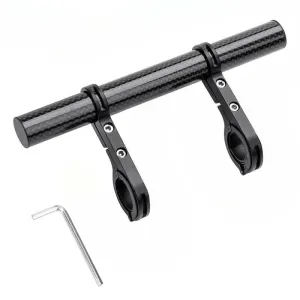 X-TIGER Bike Handlebar Extender Double Handlebar Extension Carbon Fiber Mount Holder with Aluminum Alloy Bracket